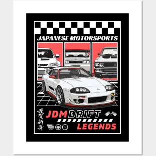 Retro Japanese Racing JDM Car Posters and Art